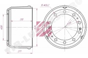 Барабан тормозной 414*229
