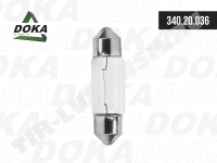 Лампа двухцокольная салонная 12В, 5ВТ, 35мм, C5W, SV8.5 (92905)
