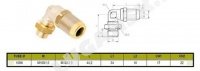 Соединитель уголок М16*1,5/D10 латунь