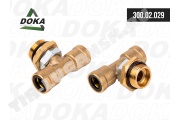 Фитинг Т-образный 12x1.5/12x1.5/M22x1.5 латунь