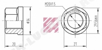 Гайка М20*1.5 колесная SW27