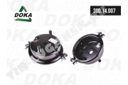 Крышка энергоаккумулятора (барабанный тормоз / прицеп 24/30) + Хомут энергоаккумулятора "24 универса