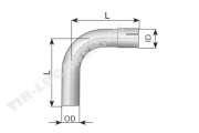 Колено глушителя D127*90"